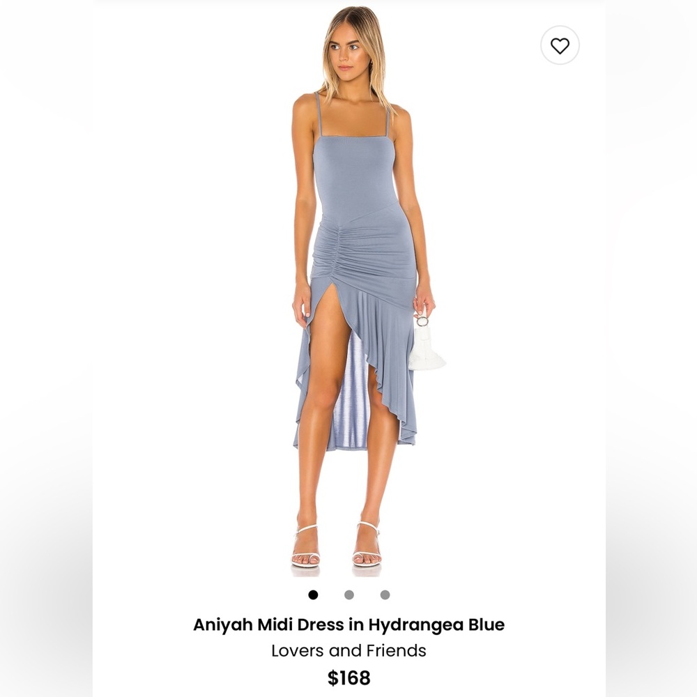 💙 Lovers + Friends Aniyah Midi Dress - Hydrangea Blue - Size S 💙